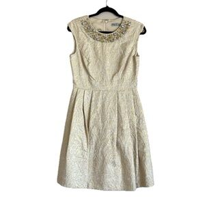 ELIZA J ELEGANT GOLD/BEIGE COCKTAIL DRESS SZ.6